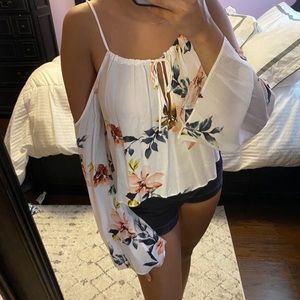 Off the shoulders floral top